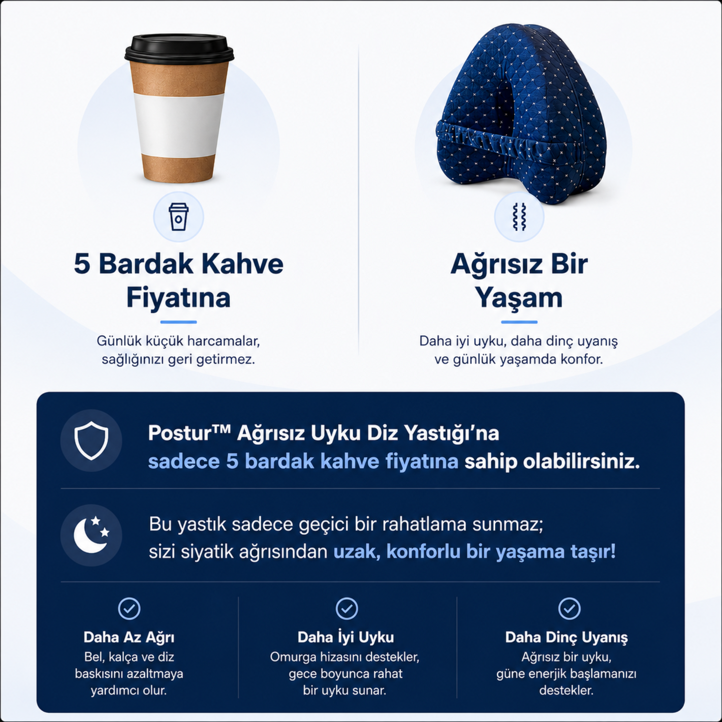 Postur™ Ağrısız Uyku Diz Yastığı