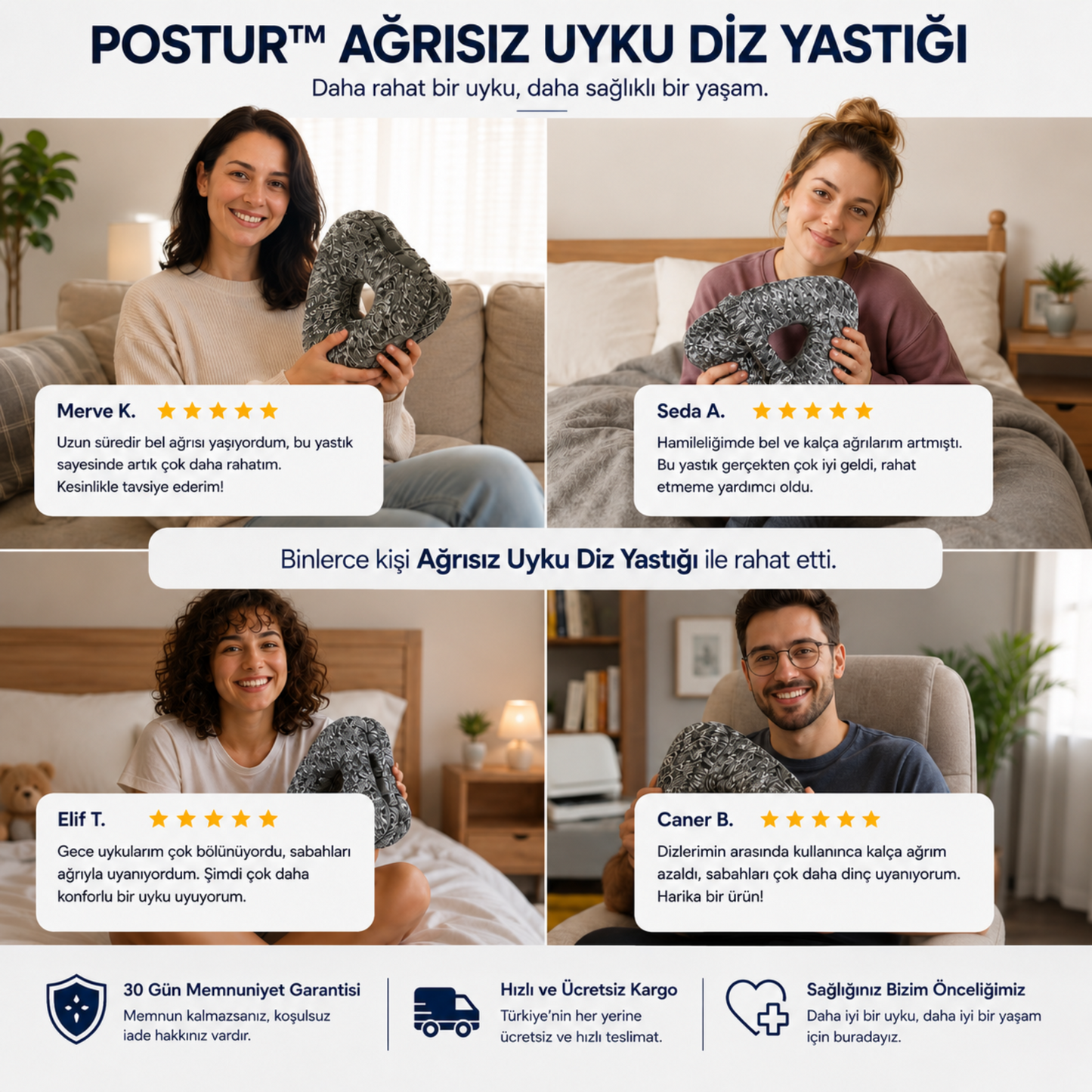 Postur™ Ağrısız Uyku Diz Yastığı